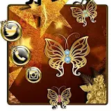 Golden Butterfly Shining Theme icon