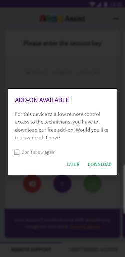 Android application Add-On: Modisoft C1 screenshort