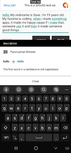 Grammar Spelling Checker Easy Screen 2