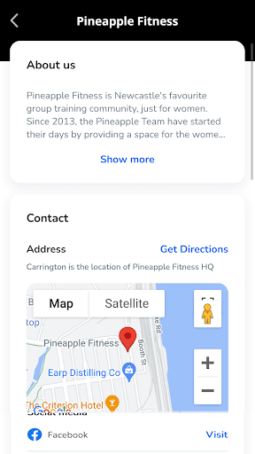 Android application Pineapple Fitness screenshort