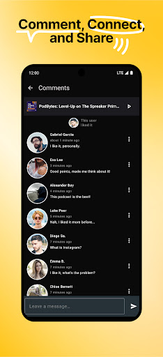 Screenshot of Spreaker Podcasts