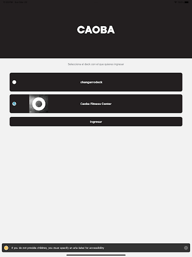 Caoba App Screen 2