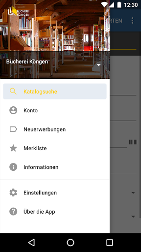 Android application Bücherei Köngen screenshort