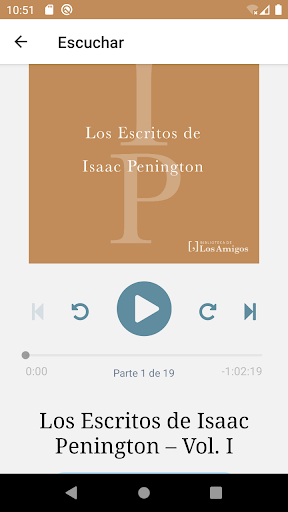 Android application Biblioteca de los Amigos screenshort