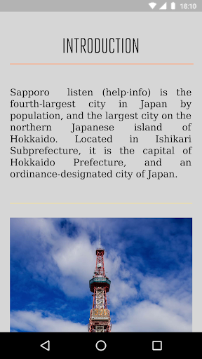 Sapporo Travel Guide Screen 3