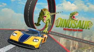 Dinosaur Car Chase Ramp Stunts
