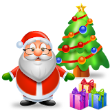 Christmas Cards Tree and Gifts icon