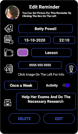 Blue Reminder Screen 3