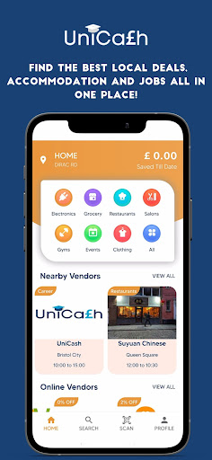 Android application The UniCash: Student Discounts screenshort