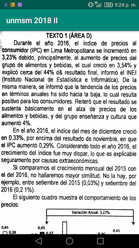 Examen de Admisión UNMSM 2018 Screen 2