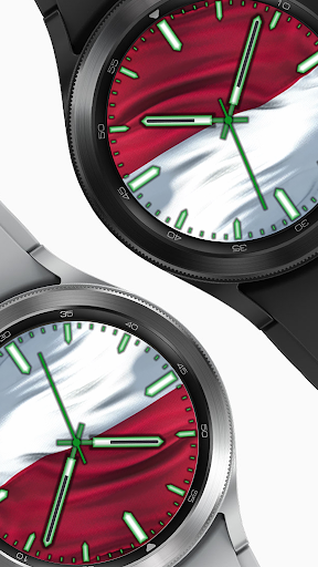 Android application Indonesia Flag Watch Face screenshort
