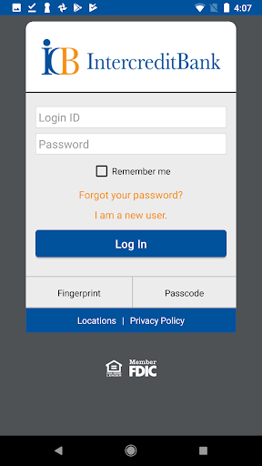 Intercredit Mobile Banking Screen 3