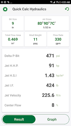 Android application Quick Calc Hydraulics screenshort