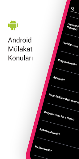 Android application Android Mülakat Konuları screenshort