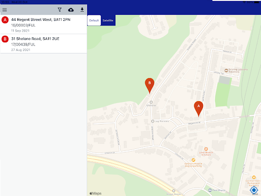 Android application OnSite - Planning screenshort