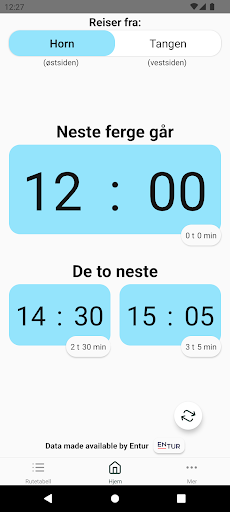 Android application Randsfjordferja - rutetider screenshort