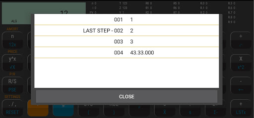 12C Pro Financial Calculator Screen 3