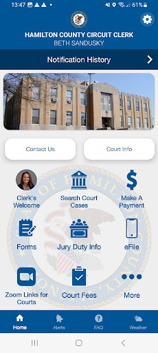 Android application Hamilton County Circuit Clerk screenshort