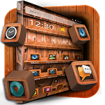 Cover Image of ดาวน์โหลด Wooden Touch Launcher 1.1.18 APK