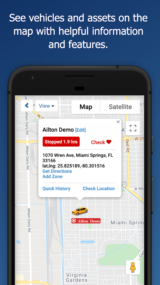 Android application GPS Track Services screenshot