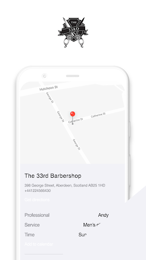 Android application The 33rd Barbershop screenshort