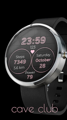 Android application CC Rose minimal Watch Face screenshort