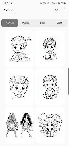 Android application Coloring Me screenshort