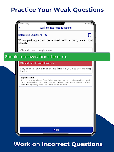 Screenshot of Alaska DMV Permit Practice