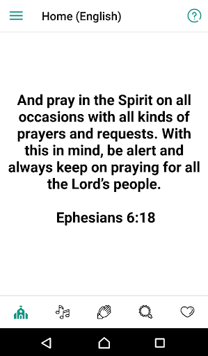 Android application Catholic Hymns and Prayers (ZA screenshort