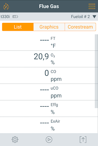 Screenshot of testo 330i App
