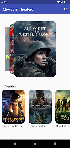 Android application Moviepedia screenshort