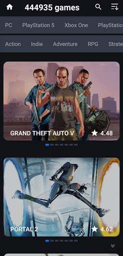 Android application Gamer DB screenshort