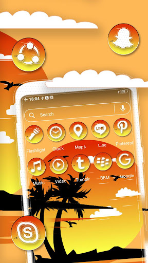 Beautiful Sunset Launcher Screen 3