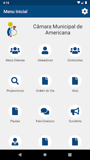 Android application Câmara Municipal de Americana screenshort