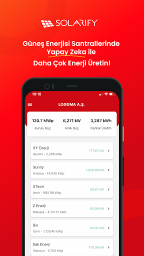 Android application Solarify screenshort
