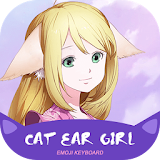 Cat Ear Girl Anime Theme&Emoji Keyboard icon
