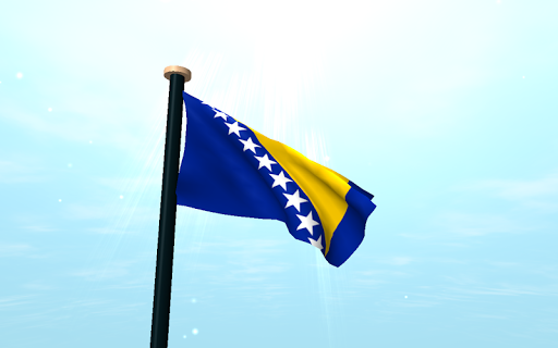 Bosnia and Herzegovina Flag 3D