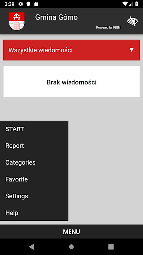 Android application eGórno screenshort