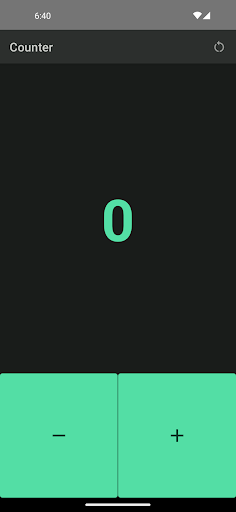 Android application Simple Counter screenshort