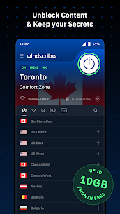 Windscribe VPN Apk New Download 2023 3