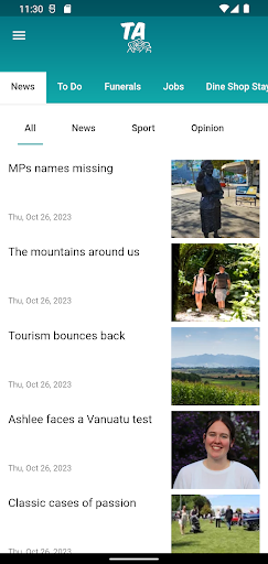 Android application Te Awamutu screenshort