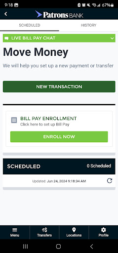 Patrons Bank Screen 2