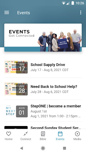 Rock Brook Church App Screen 3