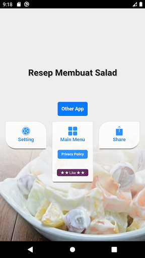 Android application Resep Membuat Aneka Salad screenshort