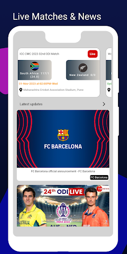 Android application Cricboom Cricket Live Line screenshort