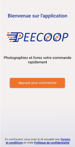 Android application PeeCoop - Livraison colis, mar screenshort