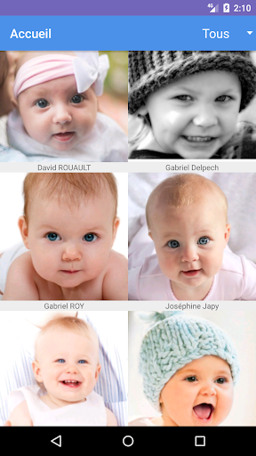 Android application optiPointage screenshort