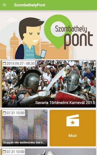Android application SzombathelyPont screenshort