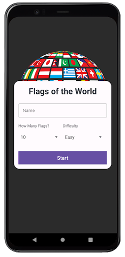 Android application World Flags Quiz screenshort