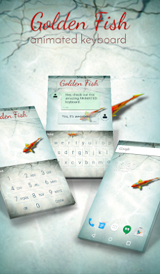 Golden Fish HD Wallpaper Themeのおすすめ画像1